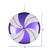 Vickerman M153306 6" Purple-White Swirl Flat Candy
