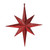 Vickerman M167403 - 12 inch Red Glitter Star Christmas Ornament - 2 Pack
