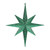 Vickerman M167404 - 12 inch Green Glitter Star Christmas Ornament - 2 Pack