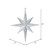 Vickerman M167407 - 12 inch Silver Glitter Star Christmas Ornament - 2 Pack