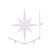 Vickerman M167411 12" White Glitter Bethlehem Star 2/Bag
