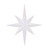 Vickerman M167411 - 12 inch White Glitter Star Christmas Ornament - 2 Pack