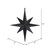 Vickerman M167417 12" Black Glitter Bethlehem Star 2/Bag