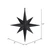 Vickerman M167417 - 12 inch Black Glitter Star Christmas Ornament - 2 Pack