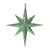 Vickerman M167454 - 12 inch Celadon Glitter Star Christmas Ornament - 2 Pack