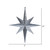 Vickerman M167487 - 12 inch Pewter Glitter Star Christmas Ornament - 2 Pack