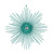 Vickerman M184542 6.5" Teal Glitt Snowflake Burst 6/Bg