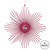 Vickerman M184570 6.5" Fuchsia Glitt Snowflake Burst 6/Bg