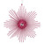Vickerman M184570 6.5" Fuchsia Glitt Snowflake Burst 6/Bg
