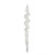 Vickerman M188200 10" Clear Icicle w/ Silver Glitter 6/Bag