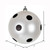 Vickerman MC202011 - 8 inch White Glitter Ball Christmas Ornament