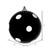 Vickerman MC202017 - 8 inch Black Glitter Ball Christmas Ornament