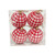 Vickerman MC210540 4" Red/White Plaid Cloth Ball Orn 4/box