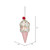 Vickerman MC224779 - 5.75 inch Pink Ice Cone Christmas Ornament - 3 Pack
