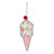 Vickerman MC224779 - 5.75 inch Pink Ice Cone Christmas Ornament - 3 Pack