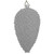 Vickerman MT195607D 5" Silver Flocked Pinecone Ornament 4/Bg