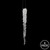 Vickerman M135908 8'' Clear Glitter Icicle 6/Bag