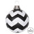  Vickerman M143377 4" Black-Wht Matt-Glit Chevron Ball 4/Bx 