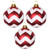 Vickerman M143473 4.75" Red-Wht Matte-Glitt Chev Ball 3/Bx