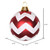 Vickerman M143473 - 4.75 inch Red & White Matte Ball Christmas Ornament - 3 Pack