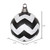 Vickerman M143477 4.75" Black-Wht Matt-Glit Chev Ball 3/Bx