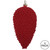 Vickerman MT195665D 5" Burgundy Flocked Pinecone Orn 4/Bag