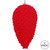 Vickerman MT195703D - 7 inch Red Flocked Pinecone Christmas Ornament - 2 Pack
