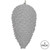 Vickerman MT195707D - 7 inch Silver Flocked Pinecone Christmas Ornament - 2 Pack