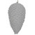 Vickerman MT195707D - 7 inch Silver Flocked Pinecone Christmas Ornament - 2 Pack