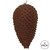  Vickerman MT195775D 7" Chocolate Flocked Pinecone Orn 2/Bag 