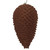  Vickerman MT195775D 7" Chocolate Flocked Pinecone Orn 2/Bag 
