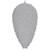 Vickerman MT195807D 10" Silver Flocked Pinecone Ornament