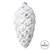  Vickerman MT202407 8" Silver Brushed Pinecone Ornament 2/Bg 