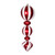 Vickerman M149723 - 24 inch Red & White Peppermint Finial Christmas Ornament