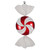 Vickerman M153003 18.5" Red-White Swirl Candy Glitter