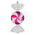 Vickerman M153009 18.5" Cerise-White Swirl Candy Glitter