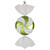Vickerman M153014 18.5" Lime-White Swirl Candy Glitter