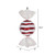 Vickerman M153103 18.5" Red-White Stripe Wave Candy