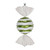 Vickerman M153106 18.5" Lime-White Stripe Wave Candy