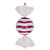 Vickerman M153109 - 18.5 inch Cerise & White Candy Christmas Ornament