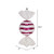Vickerman M153109 - 18.5 inch Cerise & White Candy Christmas Ornament