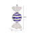 Vickerman M153114 18.5" Purple-White Stripe Wave Candy