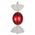 Vickerman M153203 18.5" Red-White Oval Candy Glitter