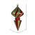 Vickerman M153503 12" Red-Lime Striped Diamond Finial