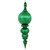 Vickerman M162804 - 28 inch Green Shiny Finial Christmas Ornament