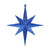 Vickerman M167202 - 8 inch Blue Glitter Star Christmas Ornament - 4 Pack