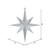 Vickerman M167207 8" Silver Glitter Bethlehem Star 4/Box