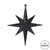 Vickerman M167217 - 8 inch Black Glitter Star Christmas Ornament - 4 Pack