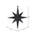Vickerman M167217 - 8 inch Black Glitter Star Christmas Ornament - 4 Pack