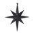 Vickerman M167217 - 8 inch Black Glitter Star Christmas Ornament - 4 Pack
